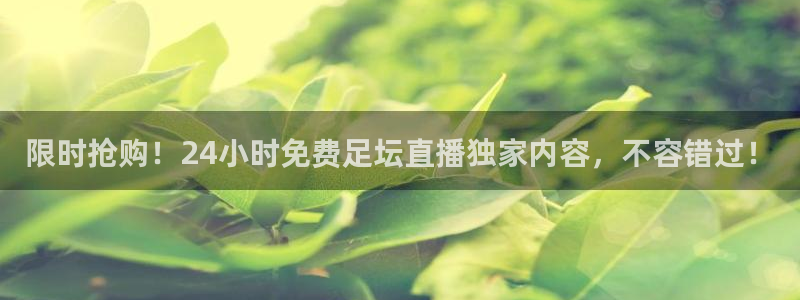 限时抢购！24小时免费足坛直播独家内容，不容错过！